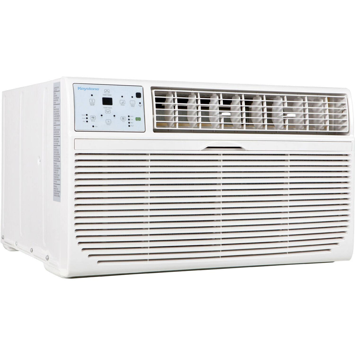 Keystone - 14,000 BTU 230V Through-the-Wall Air Conditioner with Follow Me LCD Remote Control - White