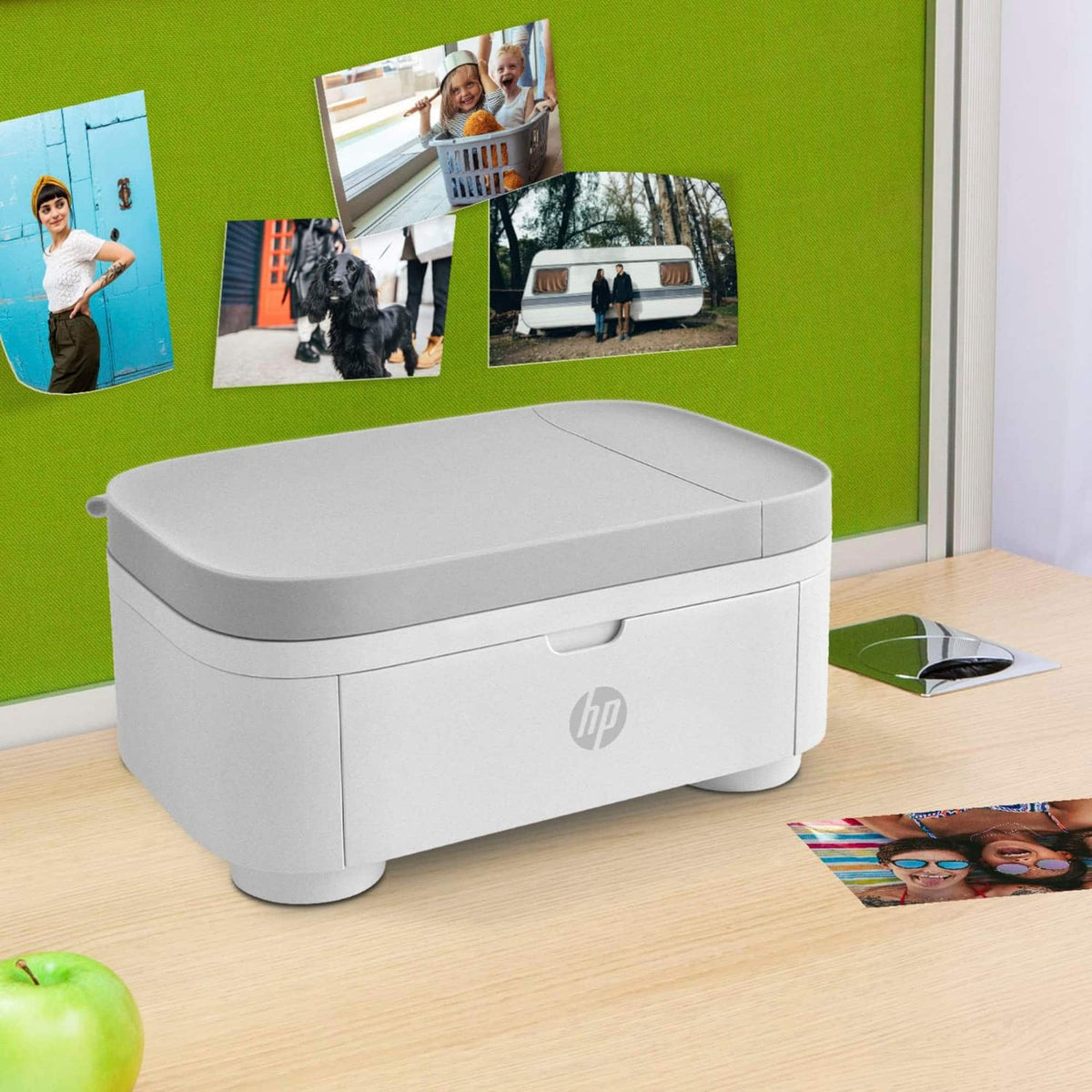 HP - Sprocket Studio Plus WiFi Photo Printer, Compatible with iOS and Android - White