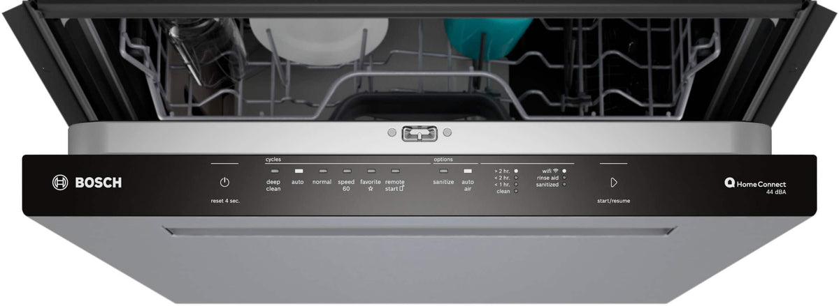 Bosch - 500 Series 24" Top Control Smart Built-In Stainless Steel Tub Dishwasher with 3rd Rack and AutoAir, 44 dBA - Stainless Steel