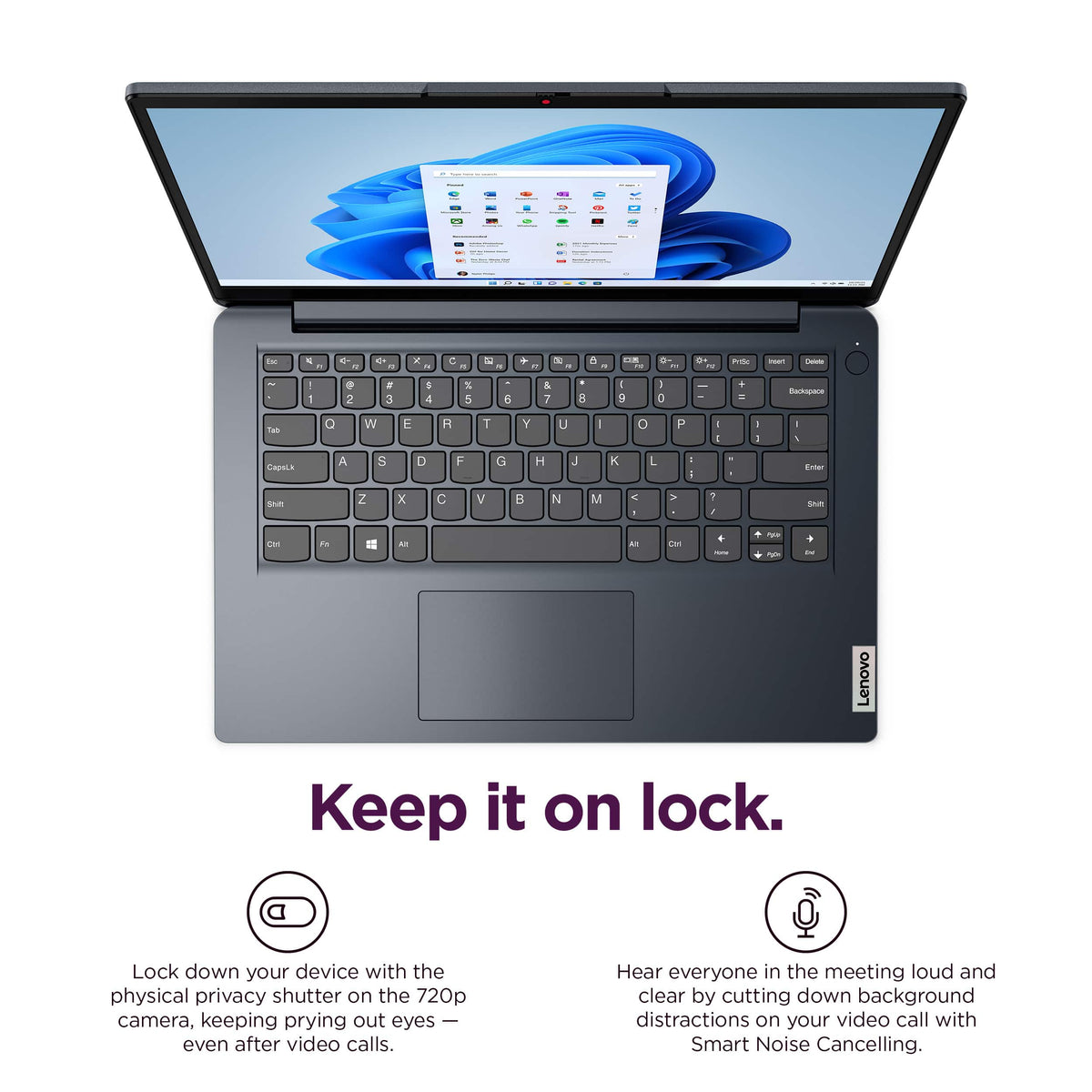 Lenovo - IdeaPad 1 14" HD Laptop - Intel Celeron N4020 2019 - 4GB Memory with 128GB eMMC Storage - Abyss Blue