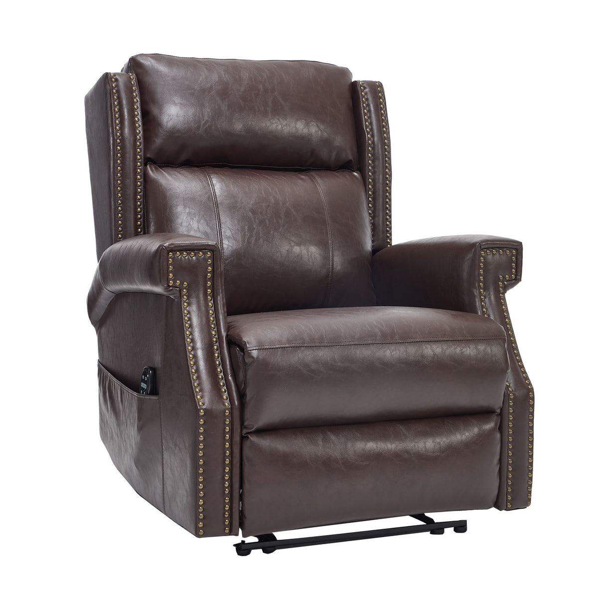 Sillón reclinable manual con mecanismo de movimiento de alta resistencia, 8 nodos vibratorios y 3 modos de masaje para sala de estar