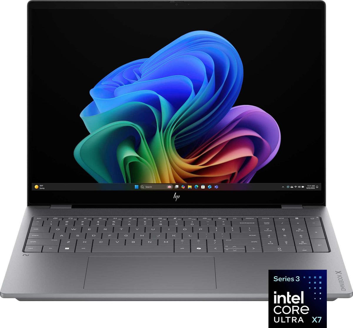 HP - OmniBook X – 16” 2K OLED Touchscreen Laptop – Intel Core Ultra X7 358H 2026 – 32GB Memory – 1TB SSD – Copilot+ PC - Meteor Silver