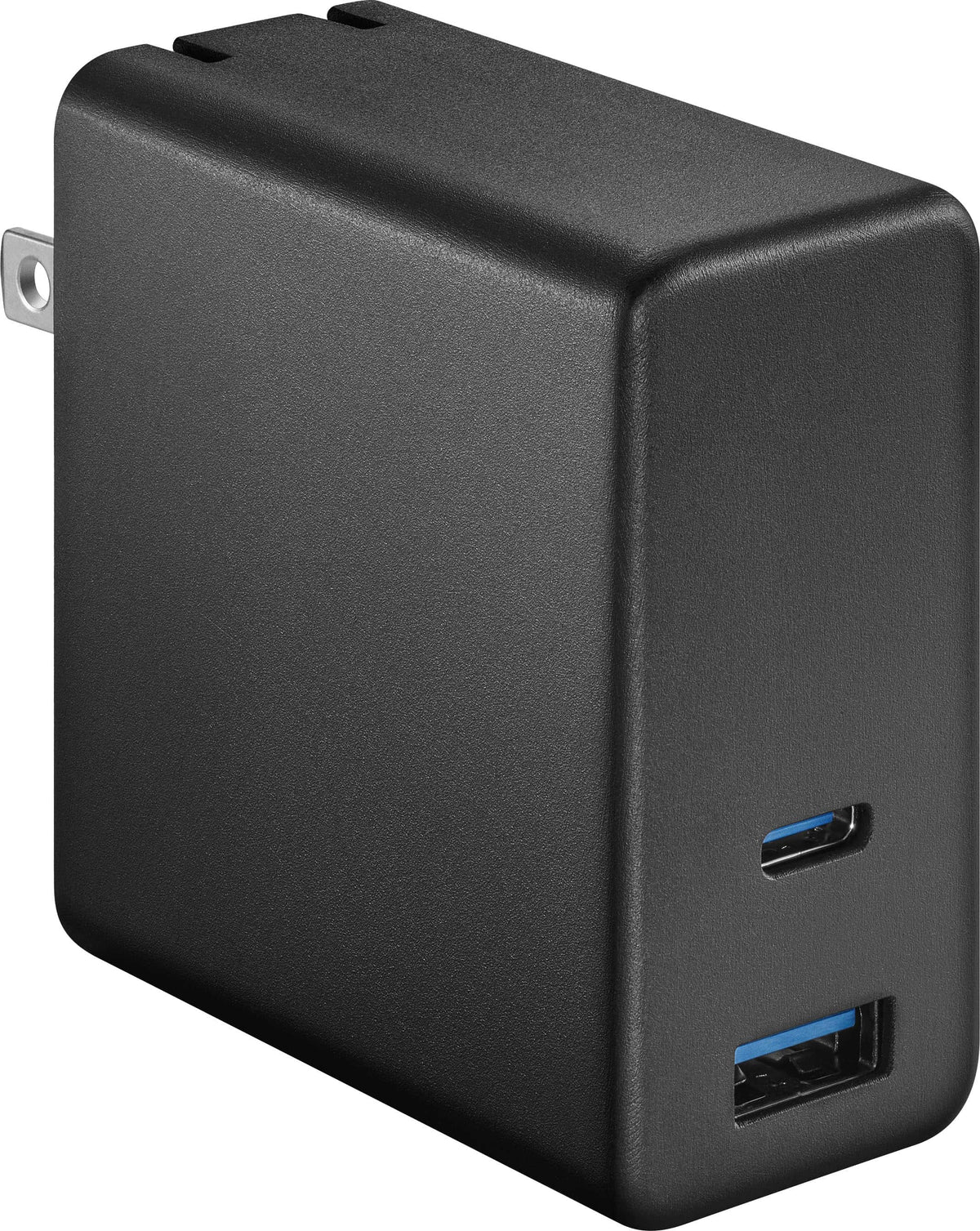 Best Buy essentials™ - 100W Dual Port USB-C and USB Wall Charger for MacBook Pro, iPad, iPhone, Apple Watch, Smartphones & other USB-C Devices - Black
