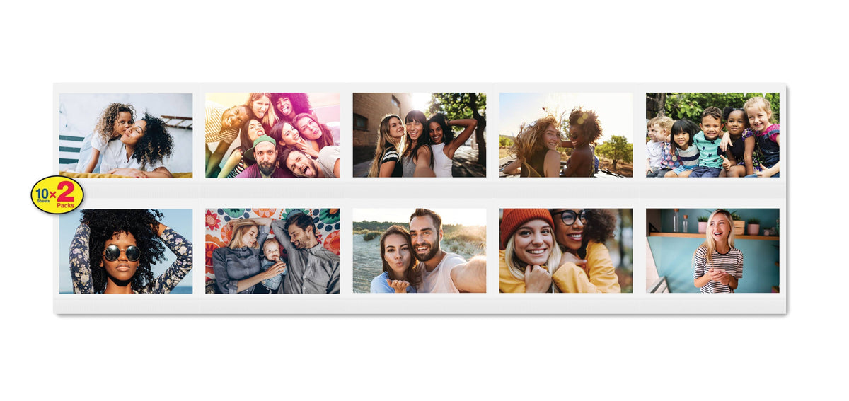Fujifilm - instax WIDE Instant Film Twin Pack - White