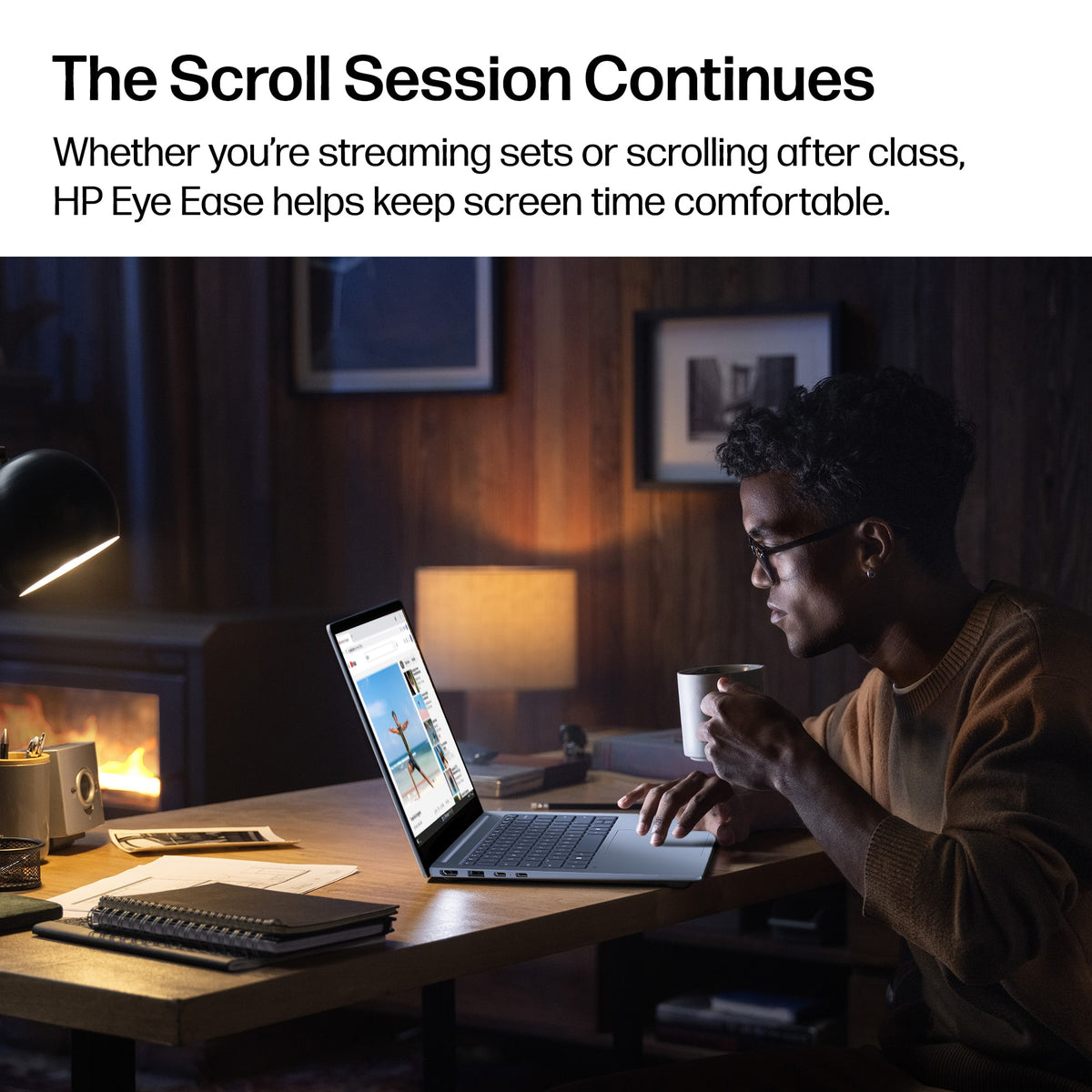 HP - OmniBook 3 - 14" 2K OLED Laptop - Snapdragon X (8-core) - 16GB Memory - 256GB SSD - Copilot+ PC - Starlit Blue