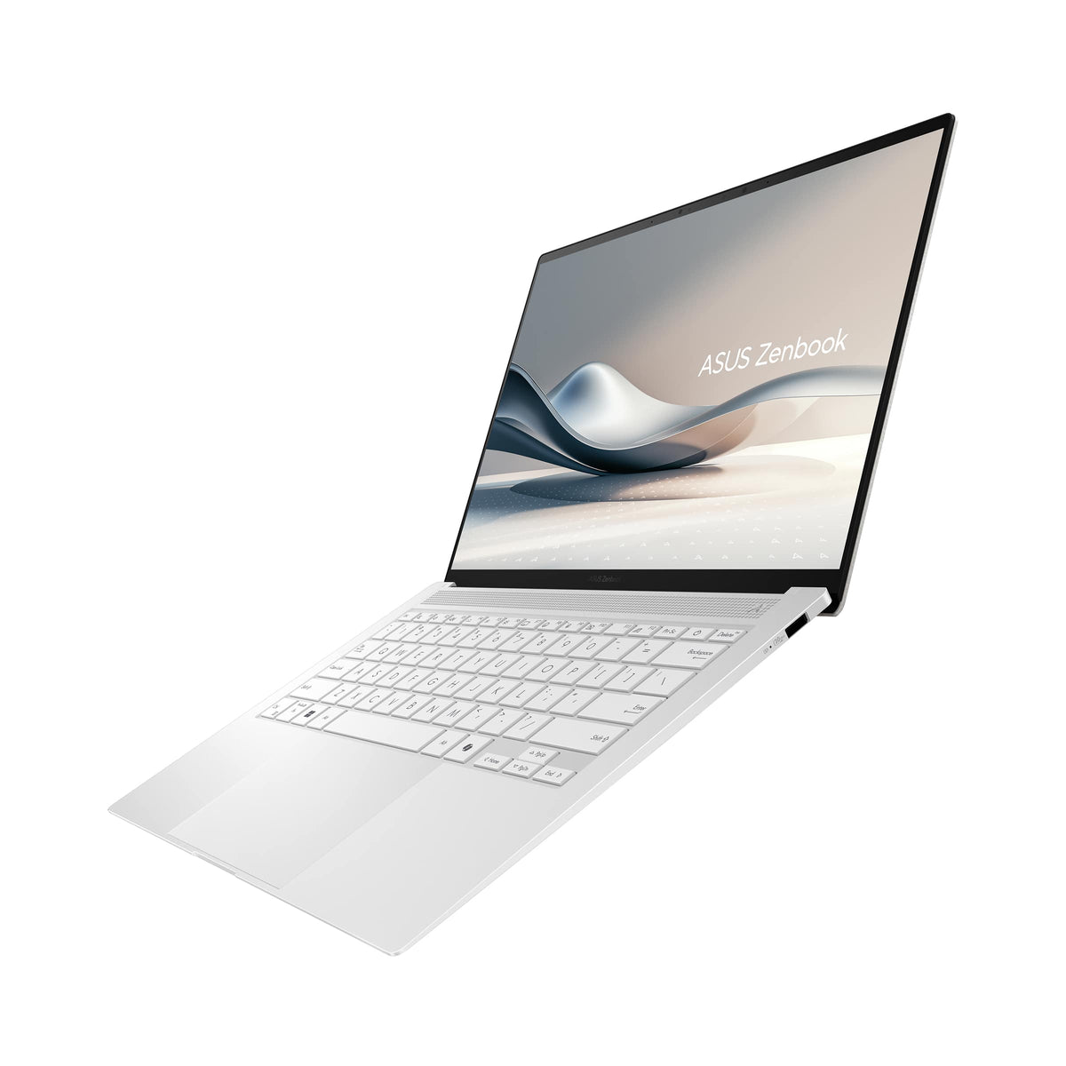 ASUS - Zenbook S14 14" OLED Touch Screen Laptop - Intel Core Ultra 7 258V - 32GB RAM - 1TB SSD - Copilot+ PC - Scandinavian White