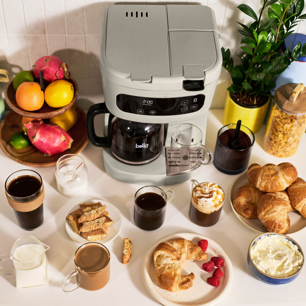 bella PRO - MultiBrew 12-Cup Drip & Single-Serve Coffee Maker - Oatmilk