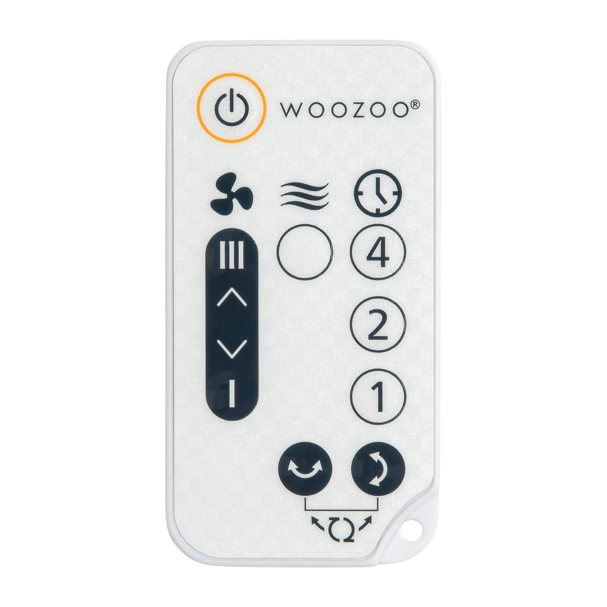 WOOZOO - Compact Globe Oscillating Fan w/ Remote - 5 Speed - White