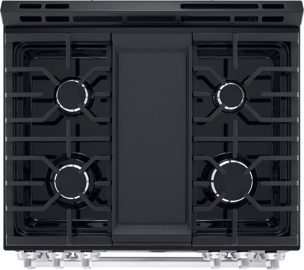LG - 30-in Wide 5.8 Cu. Ft. Slide-In Gas True Convection Smart Range with 5 Burners, Air Fry and UltraHeat 20K Burner - Stainless Steel
