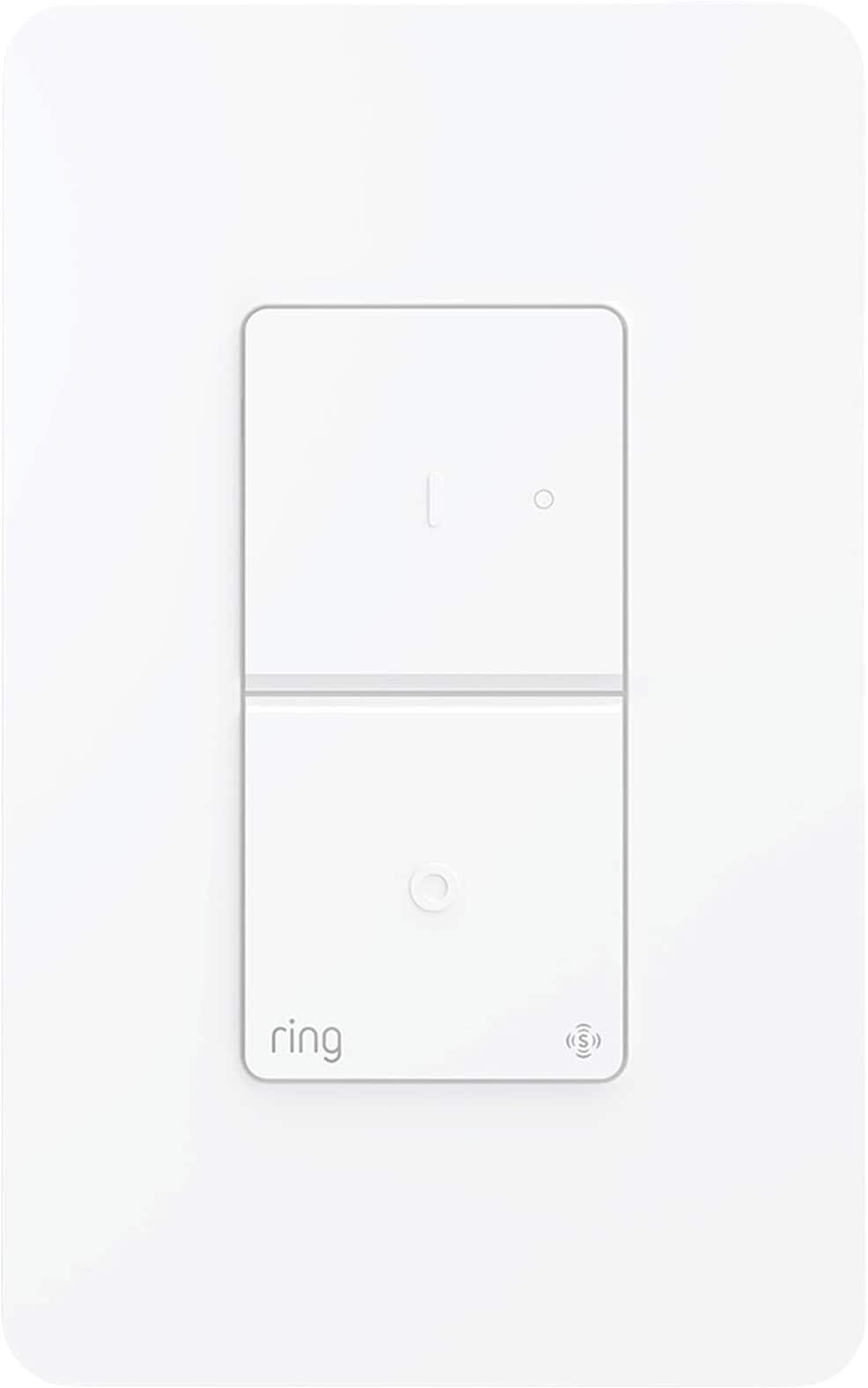 Ring - Smart Light Switch helps deter intruders, set routines, Amazon Sidewalk, no base station needed, neutral wire required - White