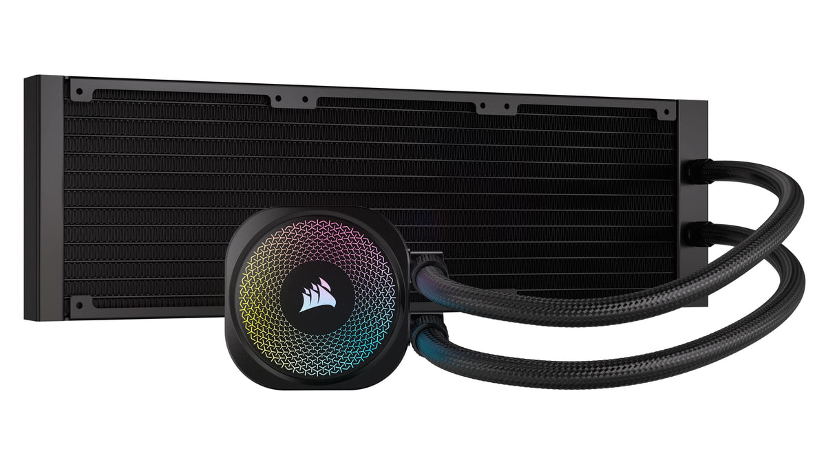 CORSAIR - iCUE LINK TITAN 360 RX Liquid CPU Cooler with RGB Lighting - Black