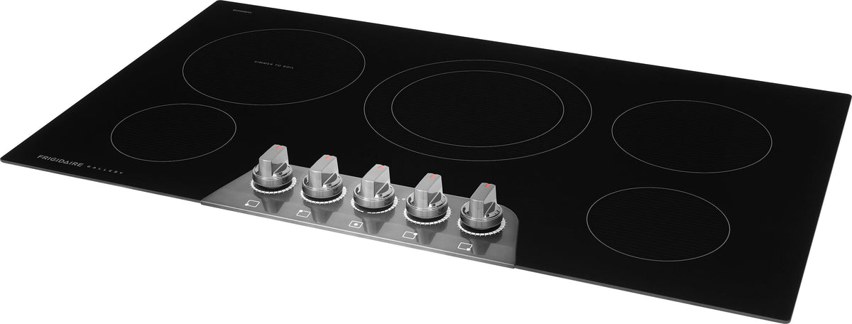 Frigidaire - Gallery 36" Built-In Electric 5 Burner Cooktop with EvenTemp and 2-in-1 Dual Element - Black Stainless Steel