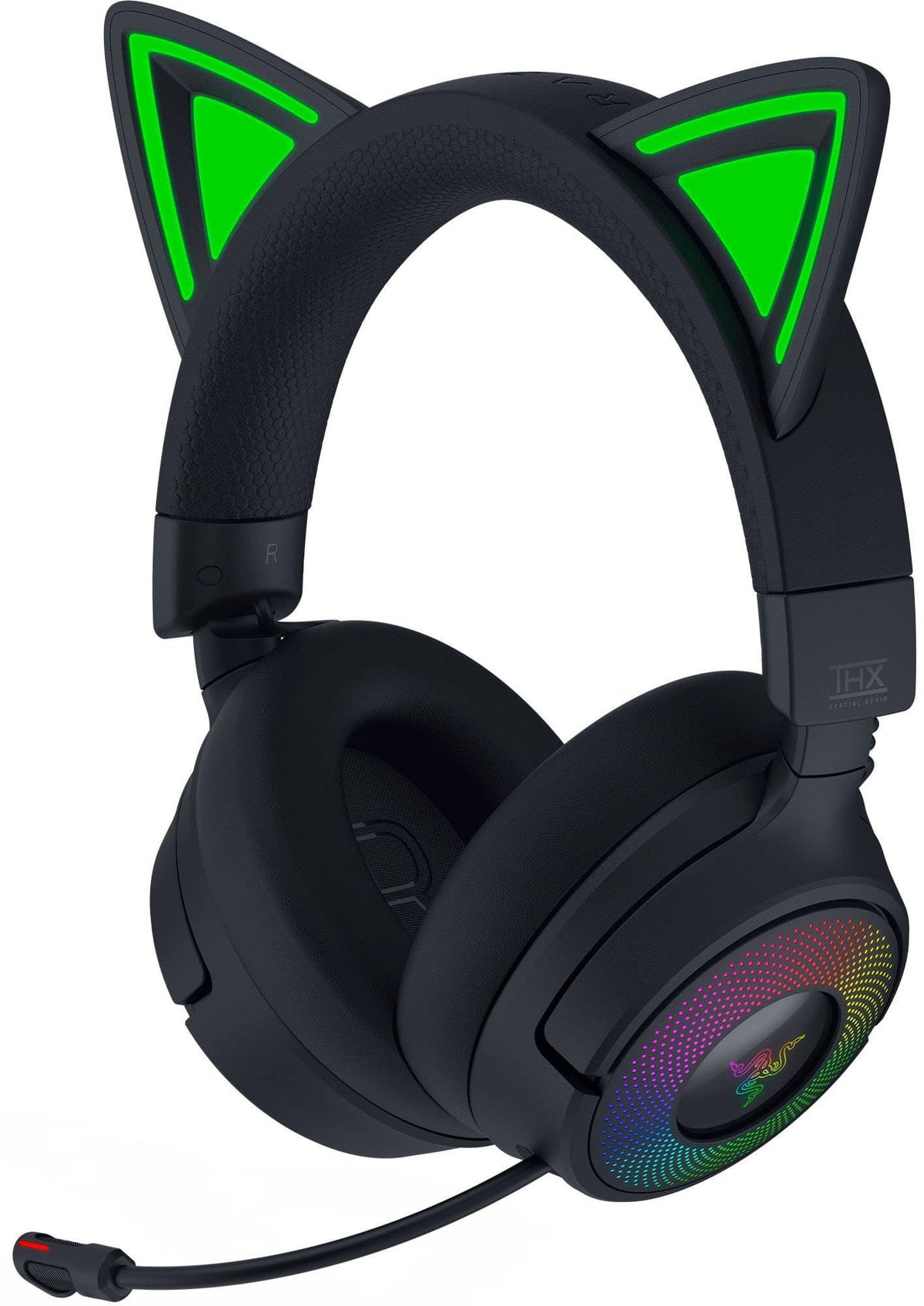 Razer - Kraken Kitty V3 Pro Bluetooth Wireless Over-the-Ear Gaming Headset for PC, Mac, PlayStation, Nintendo Switch, Steam Deck - Black