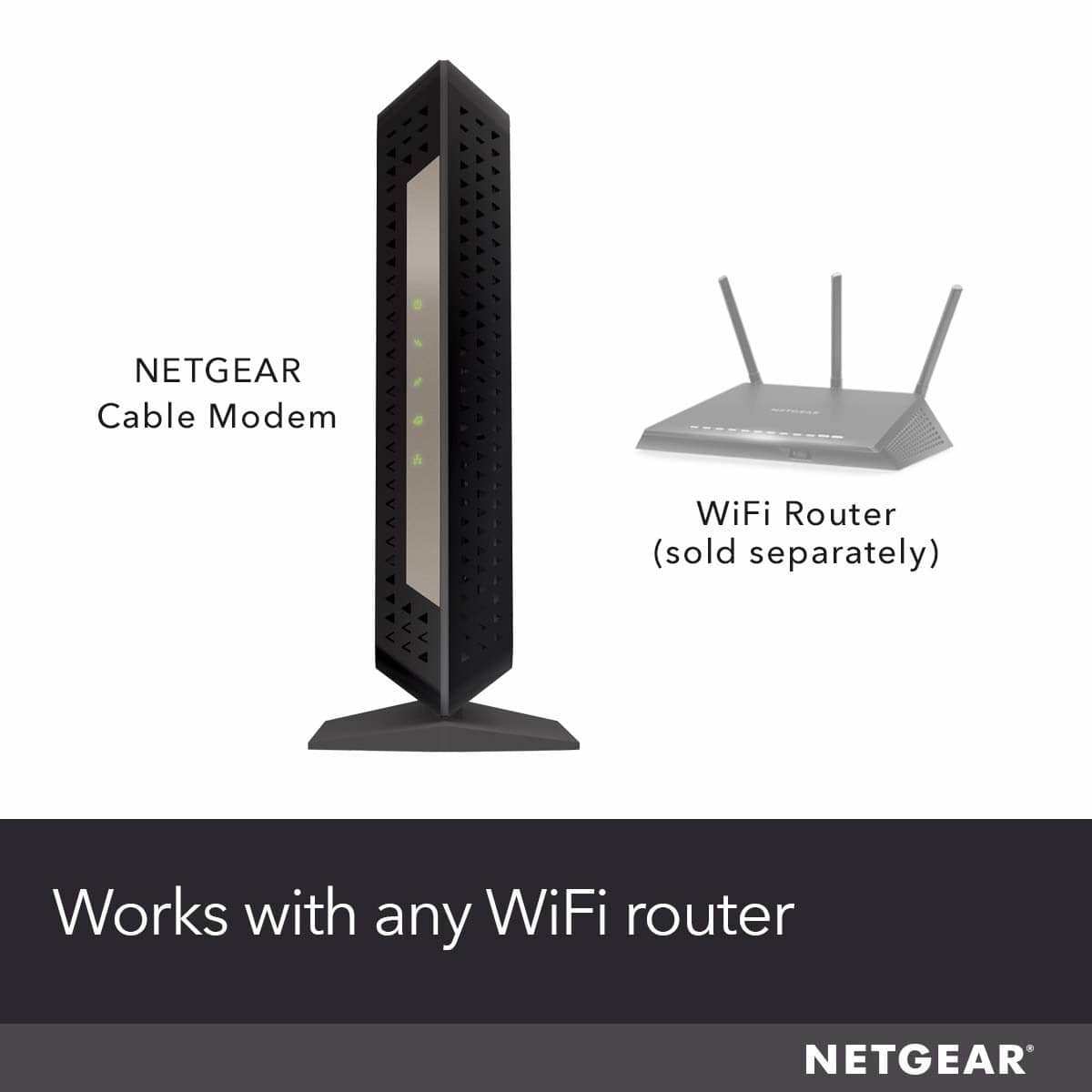 NETGEAR - Nighthawk DOCSIS 3.1 Cable Modem - Black