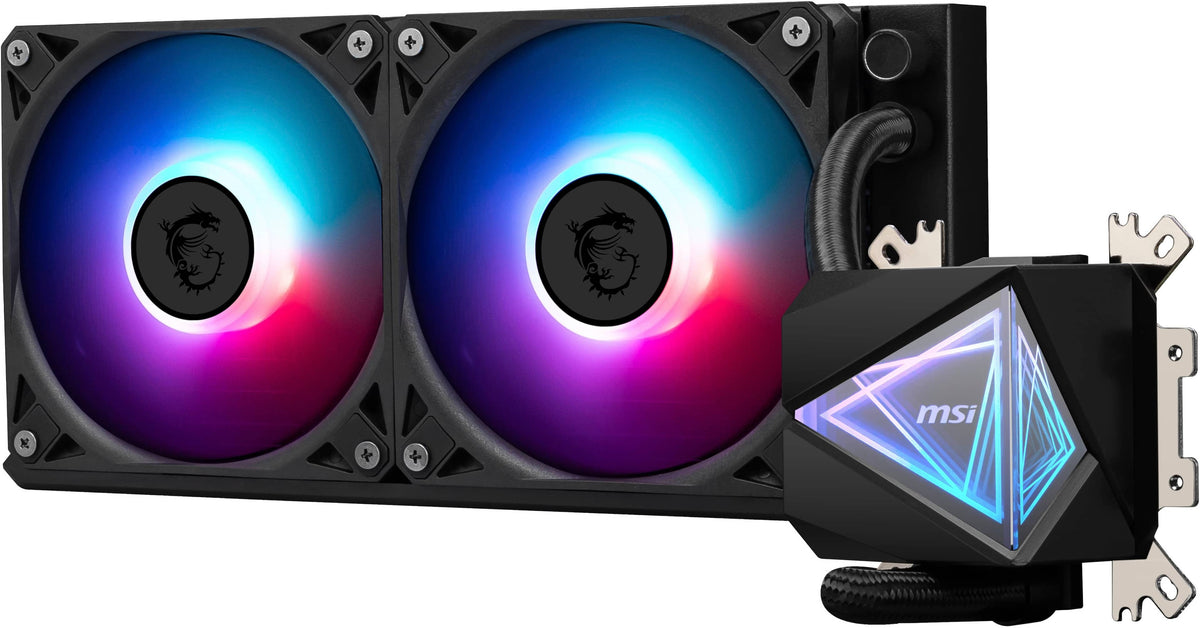 MSI - MAG Core Liquid I240 - AIO ARGB CPU Liquid Cooler - 240mm Radiator - 2x 120mm ARGB Gen 2 PWM Fans - Black
