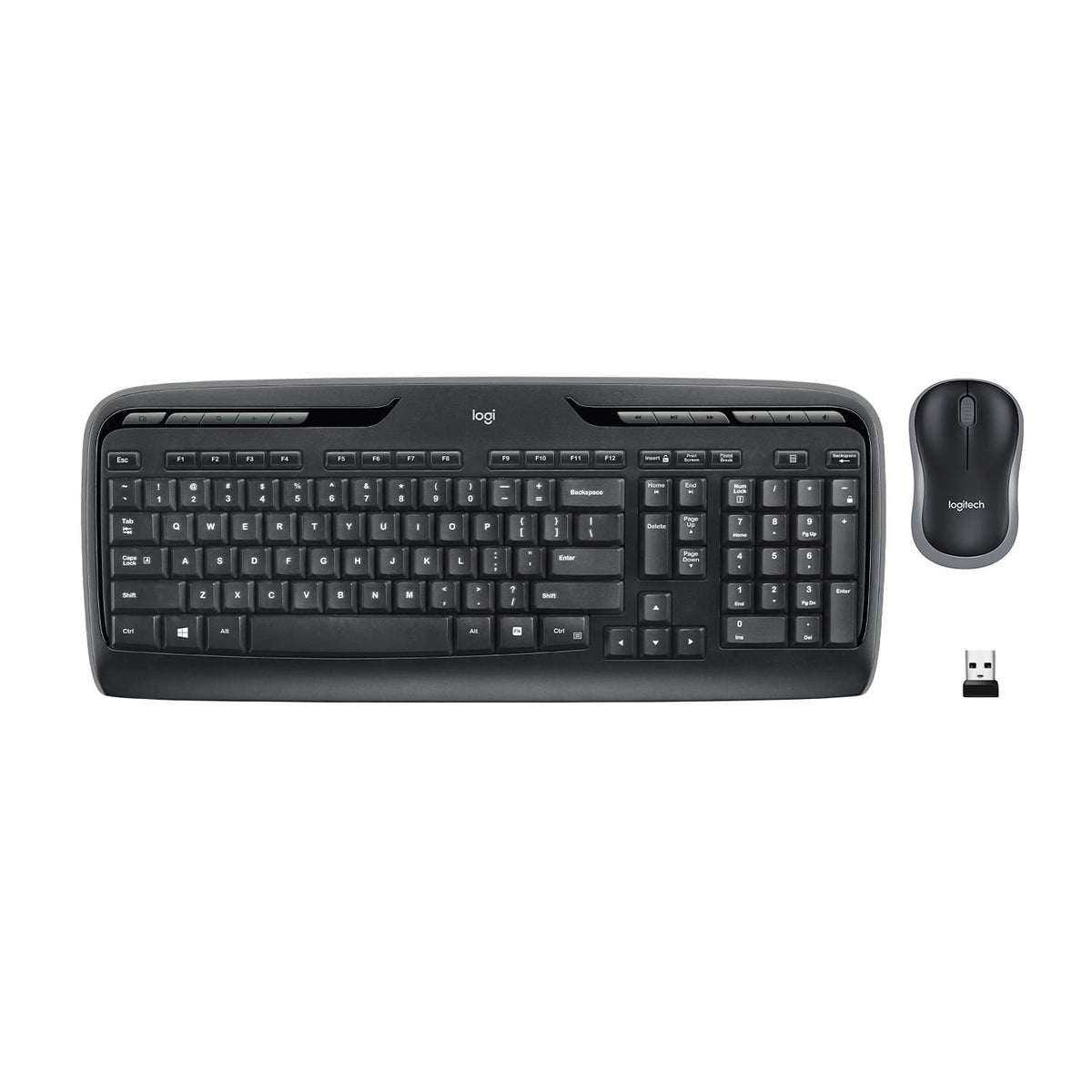 Logitech - MK320 Full-size Wireless Membrane Keyboard and Mouse Bundle for PC - Black