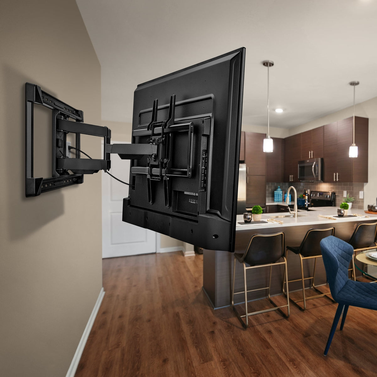 Insignia™ - Full-Motion TV Wall Mount for Most 42"–90" TVs — Extends 22" - Black
