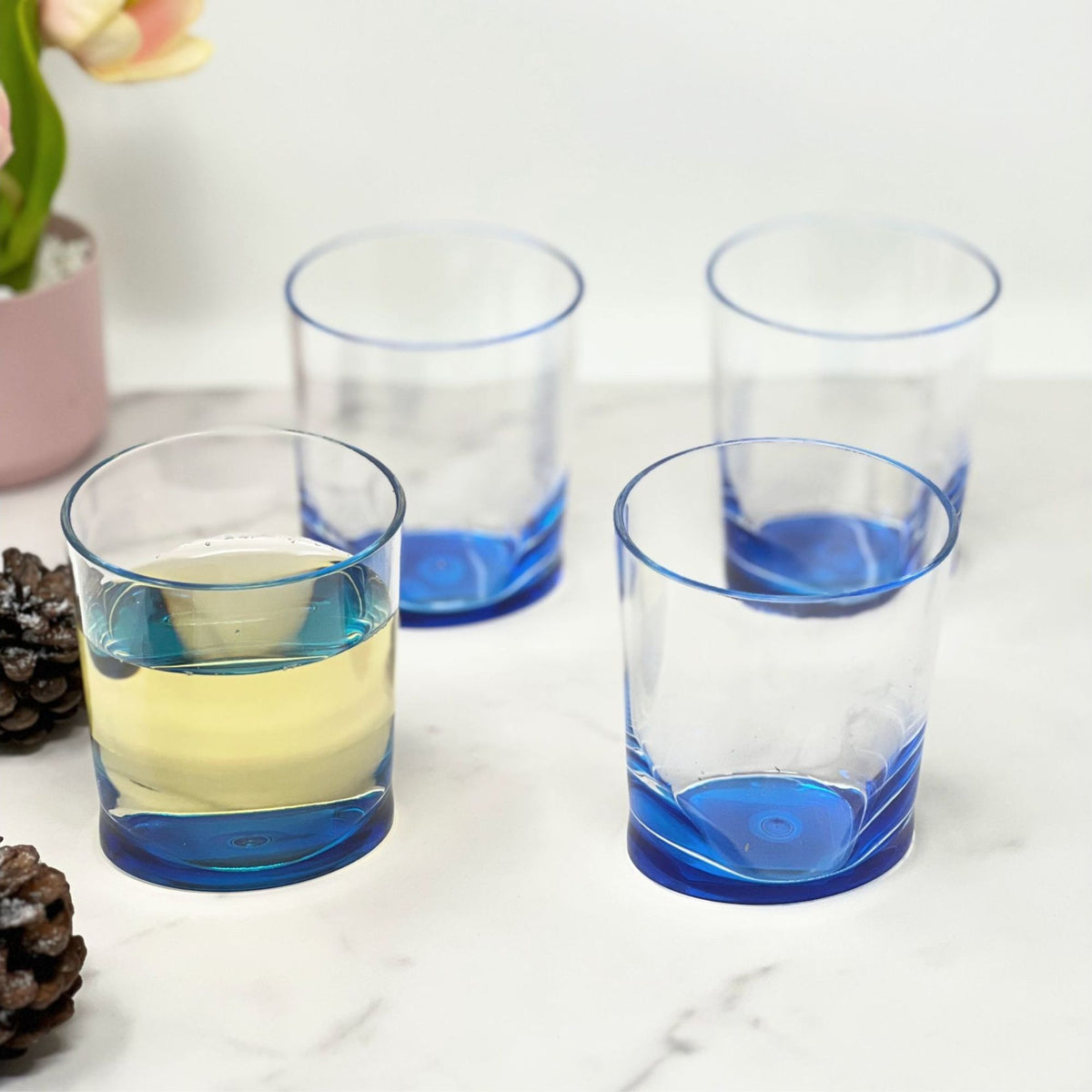 Oval Halo Acrylic Glasses (Set of 4)