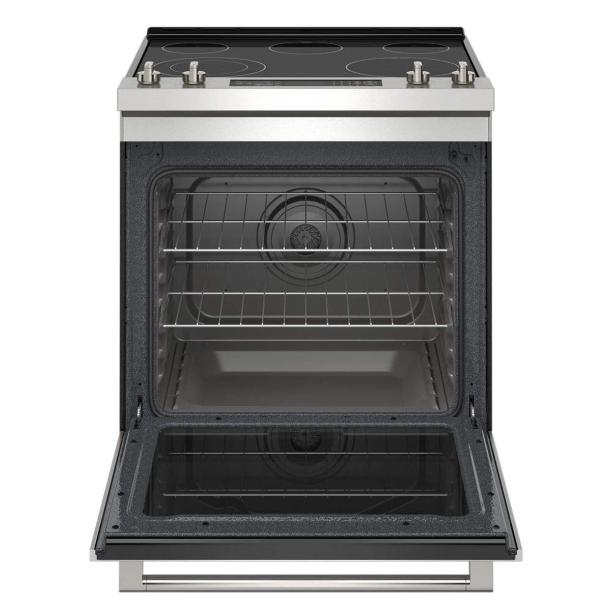 Maytag - 30 in. Wide 5 element 6.4 cu. ft. Slide-In Electric Range with Air Fry - Stainless Steel
