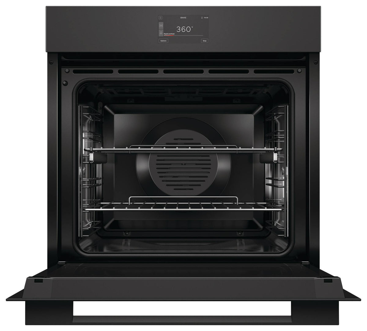 Fisher & Paykel - 24" 3 Cu. Ft. 5" Touchscreen Self-Cleaning Single Oven - Black