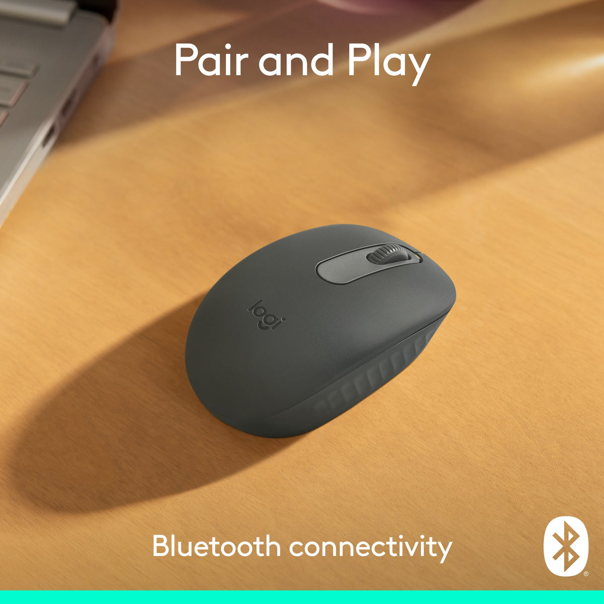 Logitech - M196 Lightweight Bluetooth Wireless Optical Mouse Compact 3-Button Ambidextrous Mouse with Smooth Tracking - Wireless - Graphite