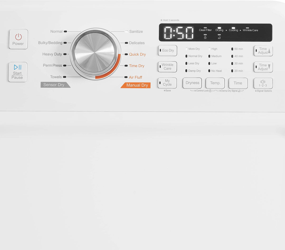 Insignia™ - 7 Cu. Ft. Electric Dryer with Sensor Dry - White