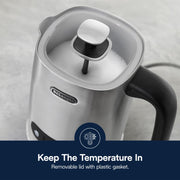 De'Longhi - LatteMix Countertop Cold & Hot Frother - Silver