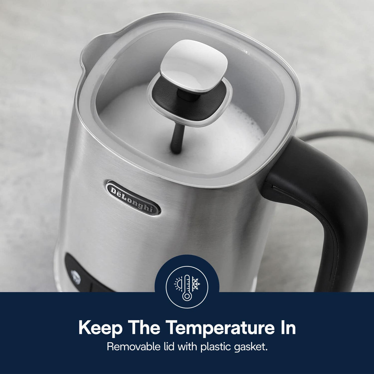 De'Longhi - LatteMix Countertop Cold & Hot Frother - Silver