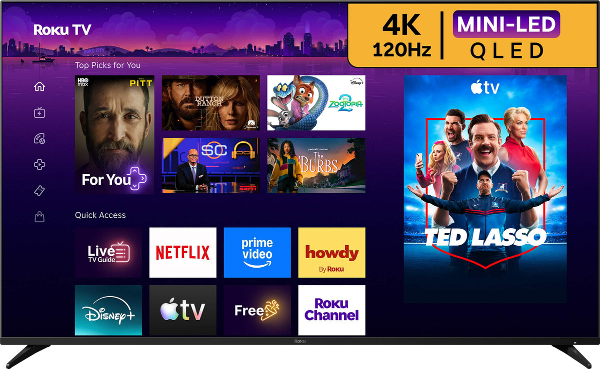 Roku - 55" Class Pro Series 4K QLED Mini-LED Smart RokuTV