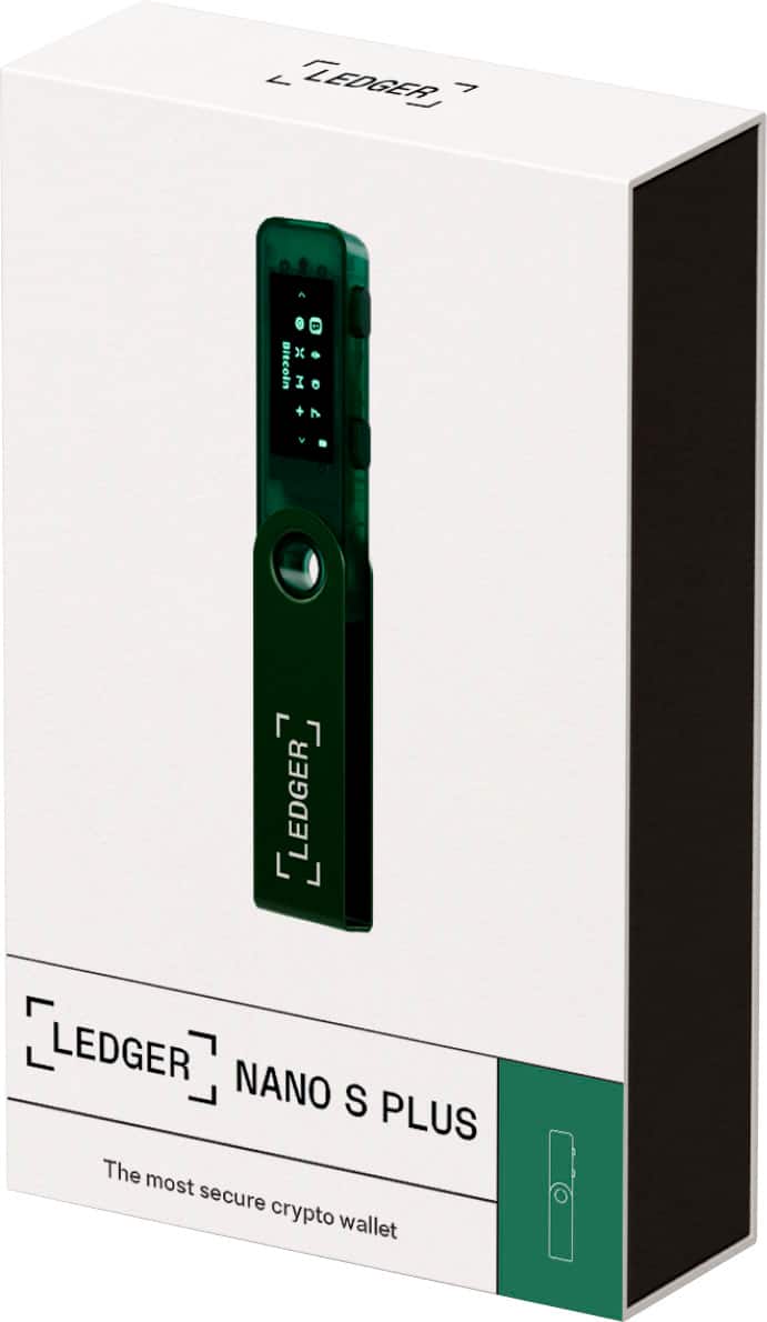 Ledger - Nano S Plus Crypto Hardware Wallet - Emerald Green