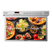 Sylvox - 15.6" Under Cabinet Smart TV, Flip Down Kitchen TV with Google TV, 1080P Display