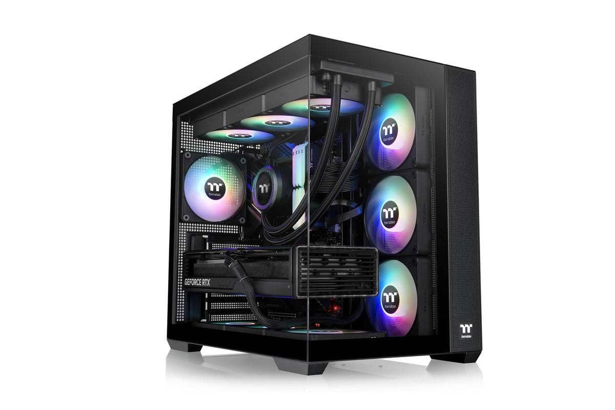 Thermaltake - LCGS View 9880-380 Gaming Desktop AMD Ryzen 7 9800X3D 2025 - 32GB DDR5, NVIDIA GeForce RTX 5080, 1TB NVMe M.2 - Black