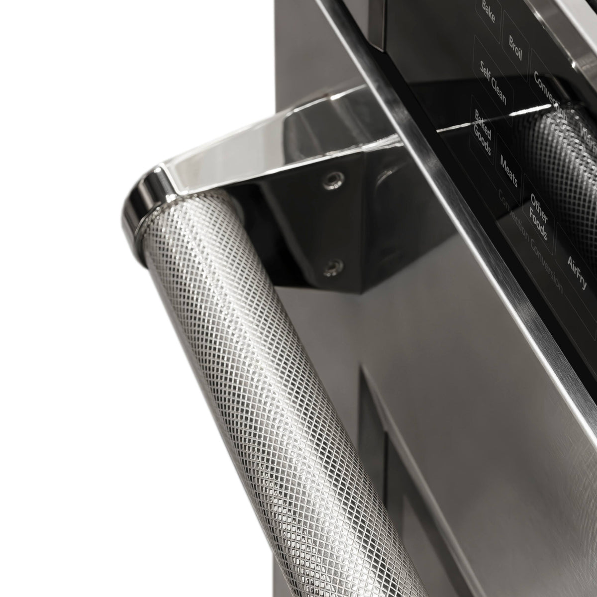 ZLINE - Autograph 30 in. True Convection Double Wall Oven & Nickel Helix Handles (WADZ-30-KPN) - Stainless Steel