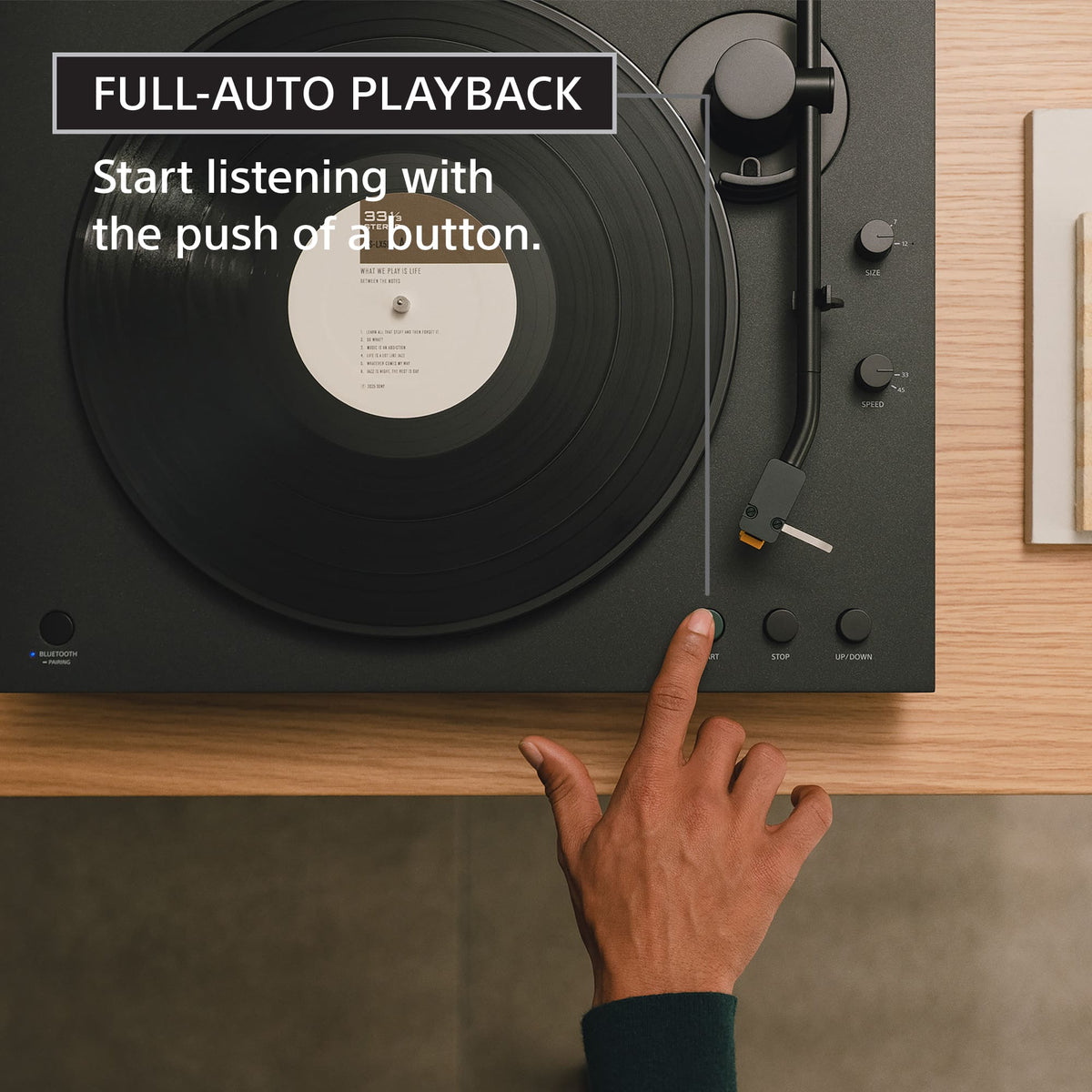 Sony - PS-LX5BT Full Auto Playback Premium Turntable with Bluetooth Connectivity - Black