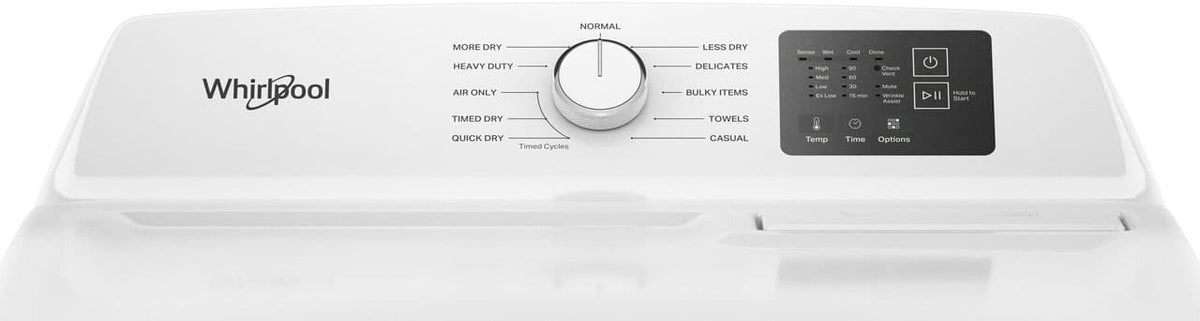 Whirlpool - 7.0 Cu. Ft. Electric Dryer with Adaptive Dry and Top Venting - White