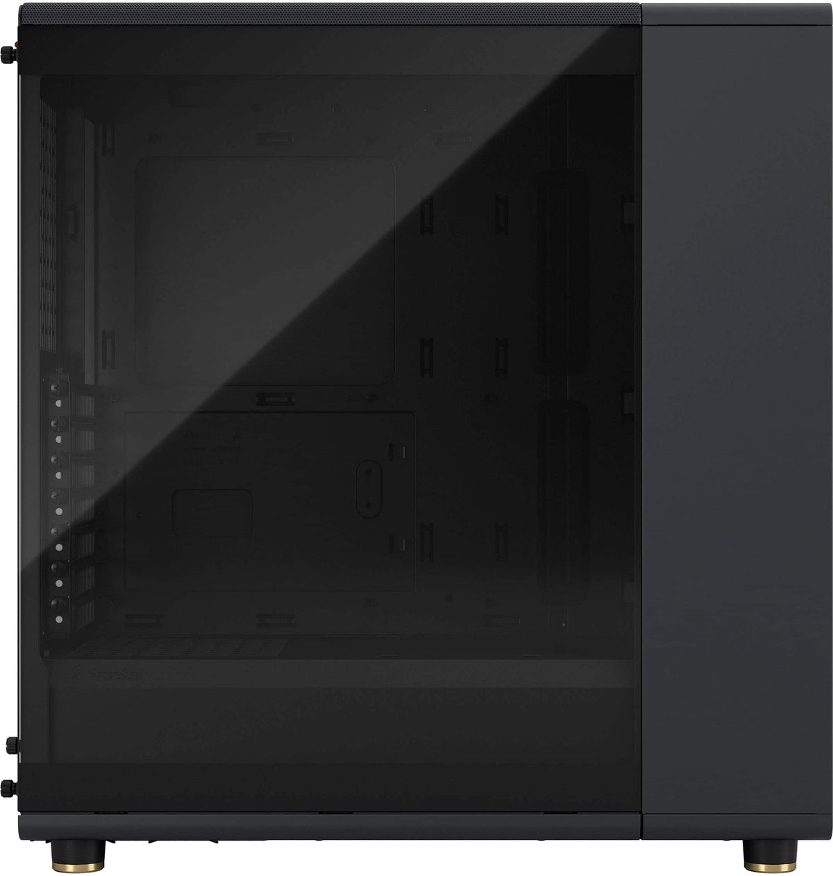 Fractal Design - North Charcoal Black Chassis with Walnut Front and Dark Tinted TG Side Panel Mid-Tower PC Case - Black