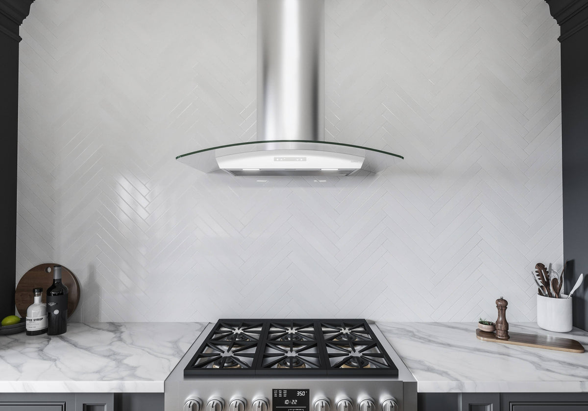 Zephyr - 36 inches - Convertible - Wall Range Hood - Stainless Steel