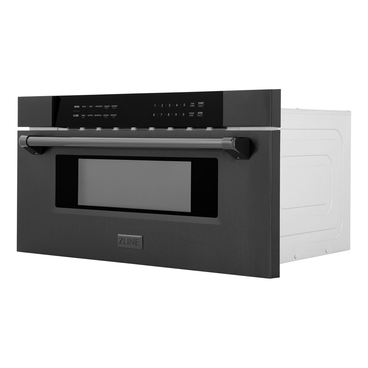 ZLINE - 30 in. 1.2 cu. ft. Built-in Microwave Drawer - Black Stainless Steel