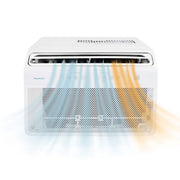 Keystone - 550 Sq. Ft 12,000 BTU Window Mounted Inverter Air Conditioner with 10,000 BTU Supplemental Heat Function - White