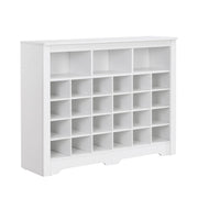 24 Shoe Cubby Console, Shoe Cabinet - White