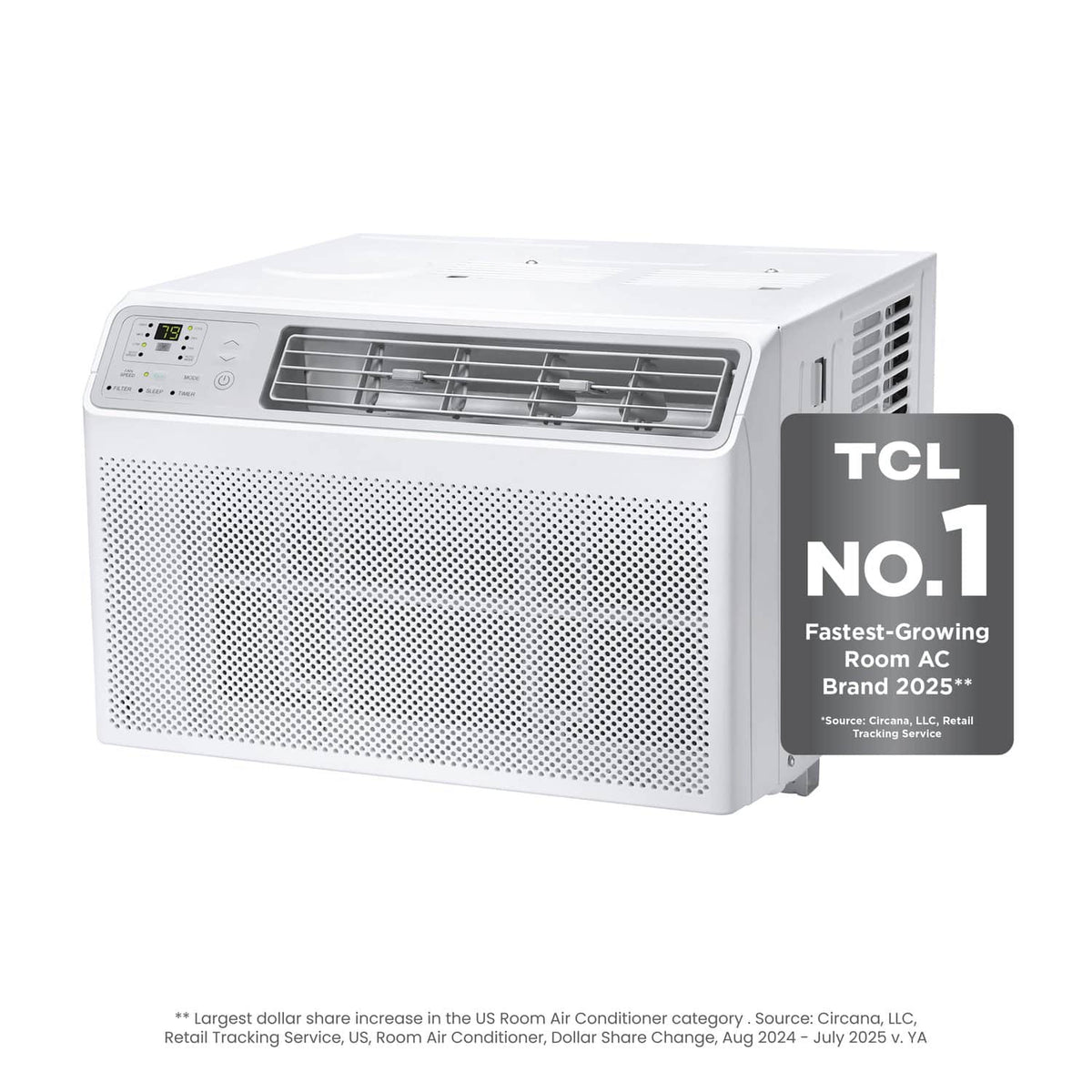 TCL - 450 Sq. Ft. 10,000 BTU Smart Window Air Conditioner - White