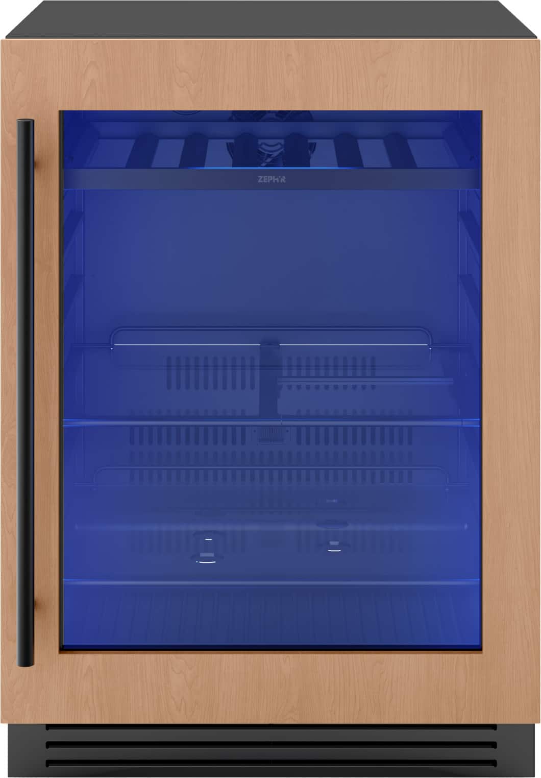 Zephyr - Presrv 24 in. 7-Bottle and 108-Can Single Zone Panel-Ready Beverage Cooler - Panel Ready + Glass