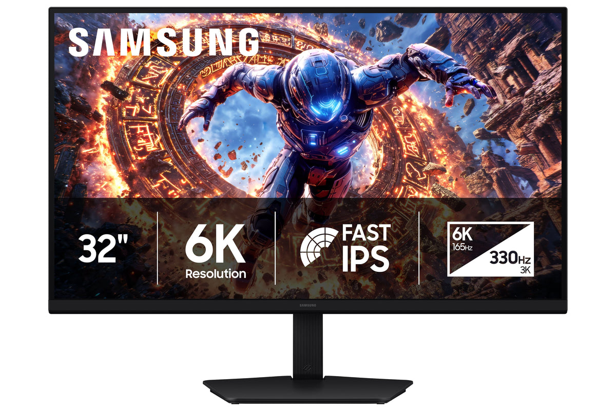 Samsung - 32" Odyssey G8 (G80HS) IPS Dual Mode (6K UHD 165Hz, 3K 330Hz), 1ms, NVIDIA G-sync & AMD FreeSync Gaming Monitor - Black