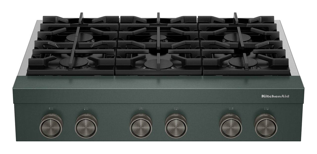 KitchenAid 36-inch 6-Burner Gas Commercial-Style Rangetop - Juniper