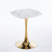 Square Tulip Dining Table For 2 - 4 People - Golden / White