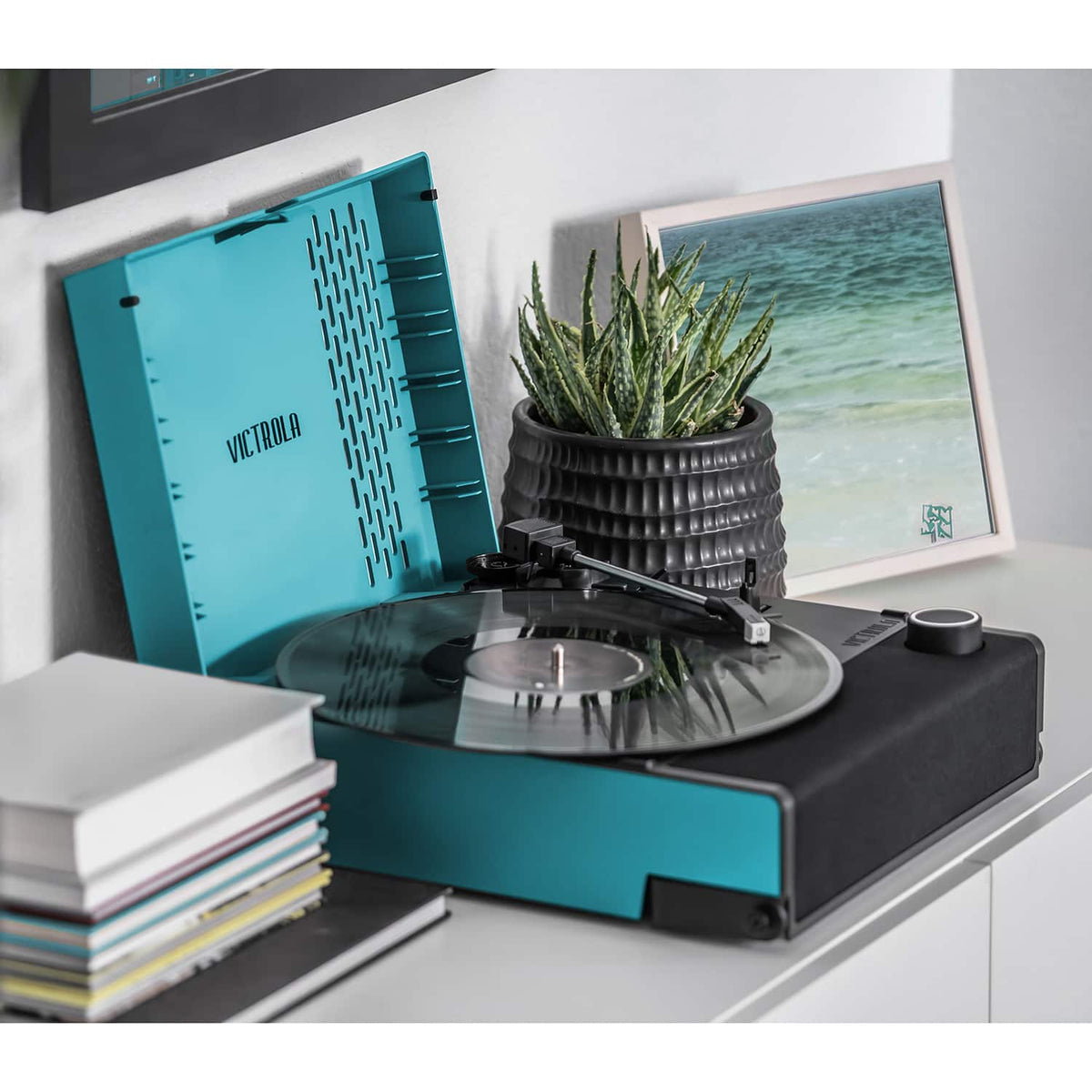 Victrola - Revolution GO Portable Rechargeable Record Player - Blue