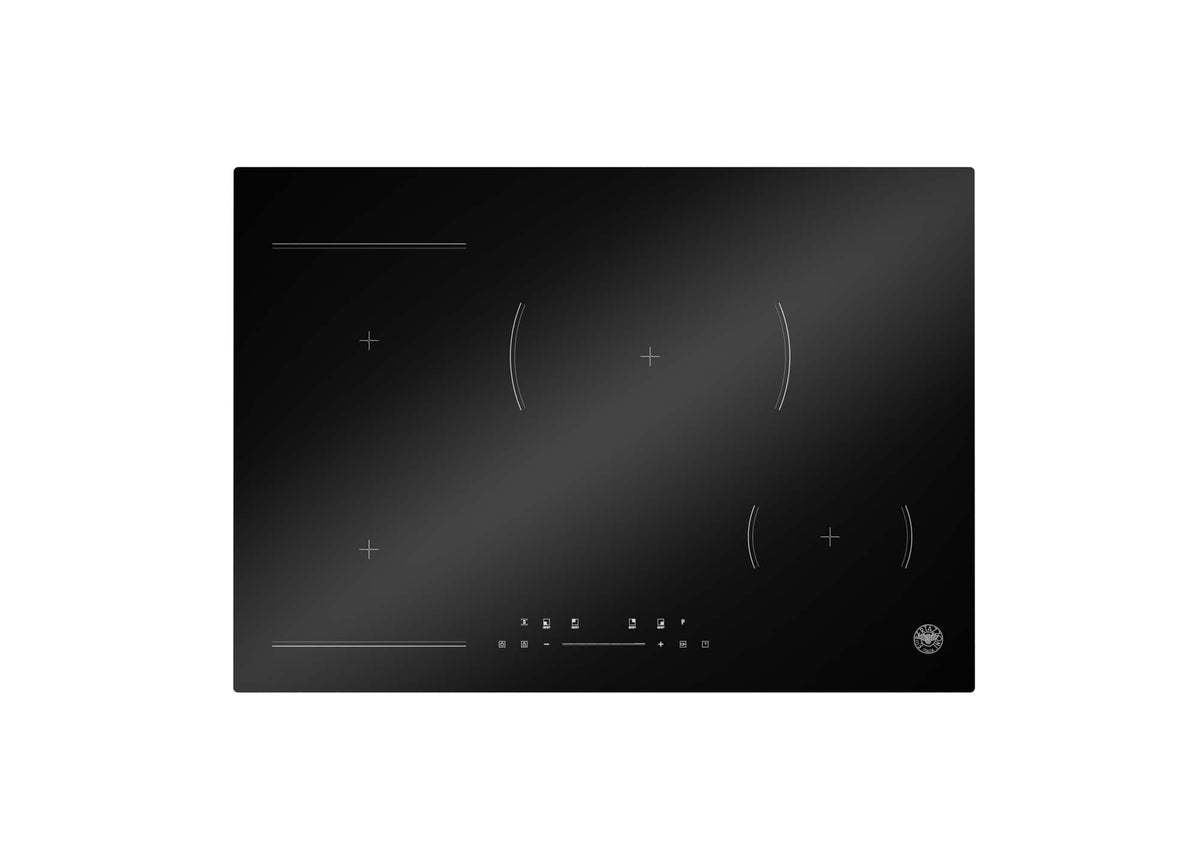 Bertazzoni - 30 in. Wide 4 Element Induction Cooktop with Induction Heat Zones - Black