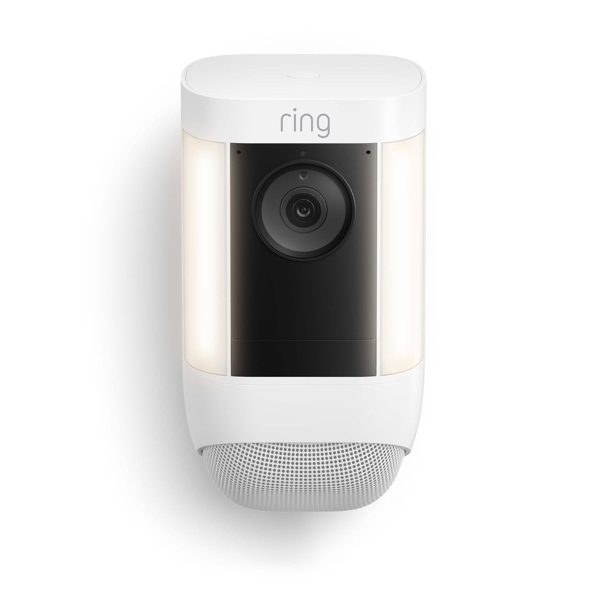 Ring - Spotlight Cam Pro, Battery with 2K Video and Ring-Vision, LED Lights, Dual-Band Wifi, and 3D Motion Detection - White