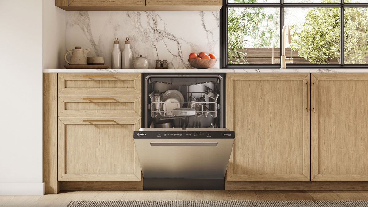 Bosch - 500 Series 24" Top Control Smart Built-In Stainless Steel Tub Dishwasher with 3rd Rack and AutoAir, 44 dBA - Stainless Steel