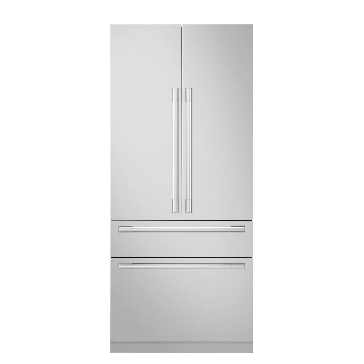SKS - Transitional Series Panel Kit For 36-Inch Built-in French Door Refrigerator - Satin Stainless Steel